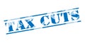 Tax cuts blue stamp Royalty Free Stock Photo