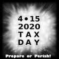 Tax day is april 15th, 2020