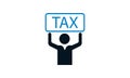 The tax day icon. Tax and payment, dividends symbol. Flat Vector illustration