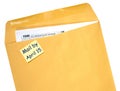 Tax Day reminder for April 15 on envelope