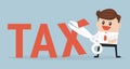 Tax Deduction. Business Concept, vector illustion flat design style.
