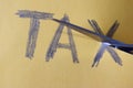 Tax Deduction - Scissors cut taxes