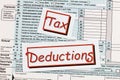 Tax deductions business finance income accounting federal form wealth management