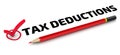 Tax deductions. The check mark