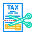 tax deductions color icon vector illustration
