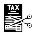 tax deductions glyph icon vector illustration