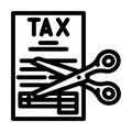 tax deductions line icon vector illustration