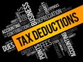 Tax Deductions word cloud collage