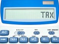 Tax display calculator closeup Royalty Free Stock Photo