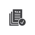 Tax documents check vector icon