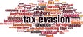 Tax evasion word cloud Royalty Free Stock Photo