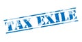 Tax exile blue stamp Royalty Free Stock Photo