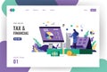 Tax and financial landing page template.