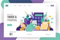 Tax and financial landing page template.