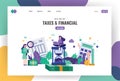 Tax and financial landing page template.