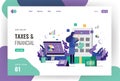 Tax and financial landing page template.