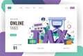 Tax and financial landing page template.