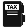 Tax folder icon, simple style Royalty Free Stock Photo