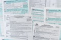 1040 tax form close up on desk. tax time. taxes concept Royalty Free Stock Photo