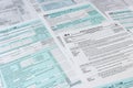 1040 tax form close up on desk. tax time. taxes concept Royalty Free Stock Photo