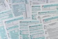 1040 tax form close up on desk. tax time. taxes concept Royalty Free Stock Photo