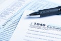 Tax form financial concept