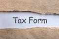 Tax form - Notification of the need to file tax returns, tax form in torn envelope