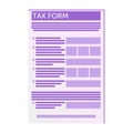 Tax Form Symbol isolated. Web Flat Application Royalty Free Stock Photo
