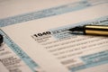 Tax forms 1040. U.S Individual Income Tax Return Royalty Free Stock Photo