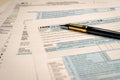 Tax forms 1040. U.S Individual Income Tax Return Royalty Free Stock Photo