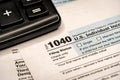 Tax forms 1040. U.S Individual Income Tax Return Royalty Free Stock Photo