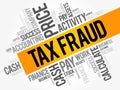 Tax fraud word cloud collage Royalty Free Stock Photo