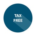tax free badge on white