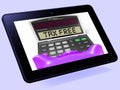 Tax Free Calculator Tablet Shows Untaxed Duty Free Merchandise