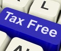 Tax Free Key Means Untaxed Royalty Free Stock Photo