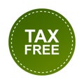 Tax free label Royalty Free Stock Photo