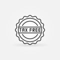 Tax free minimal icon Royalty Free Stock Photo