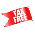Tax free red label Royalty Free Stock Photo