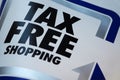 Tax free shopping Royalty Free Stock Photo