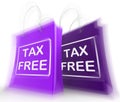 Tax Free Shopping Bag Represents Duty Exempt Discounts Royalty Free Stock Photo