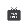 Tax free shopping vector icon Royalty Free Stock Photo