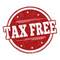 Tax free sign or stamp