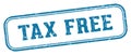 tax free stamp. tax free rectangular stamp on white background Royalty Free Stock Photo