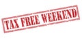 Tax free weekend red stamp Royalty Free Stock Photo