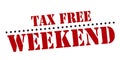 Tax free weekend Royalty Free Stock Photo