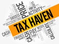 Tax Haven word cloud collage Royalty Free Stock Photo