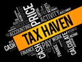 Tax Haven word cloud collage, business concept Royalty Free Stock Photo