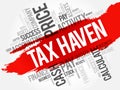 Tax Haven word cloud collage Royalty Free Stock Photo