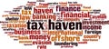 Tax haven word cloud Royalty Free Stock Photo