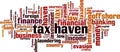 Tax haven word cloud Royalty Free Stock Photo